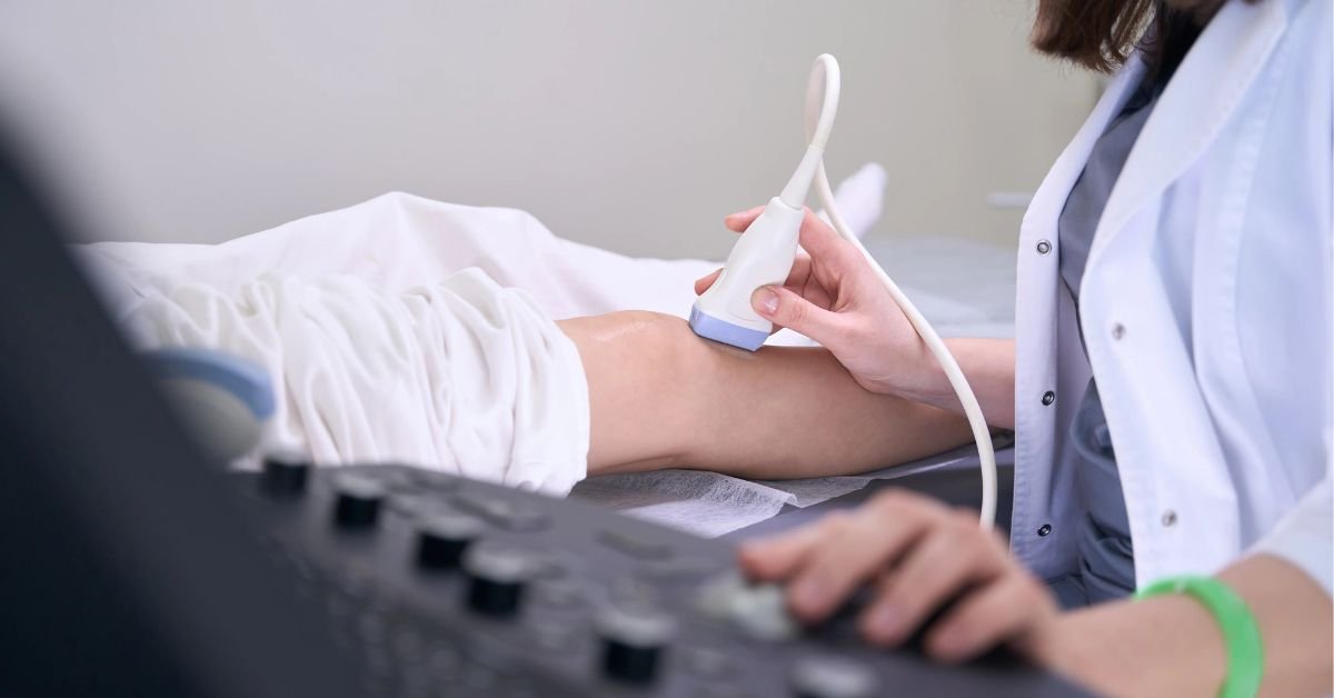 Nurse providing Ultrasound Therapy to patient