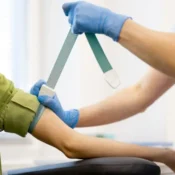 A lady is ready at flexible Timings for Home Blood Tests in Dubai