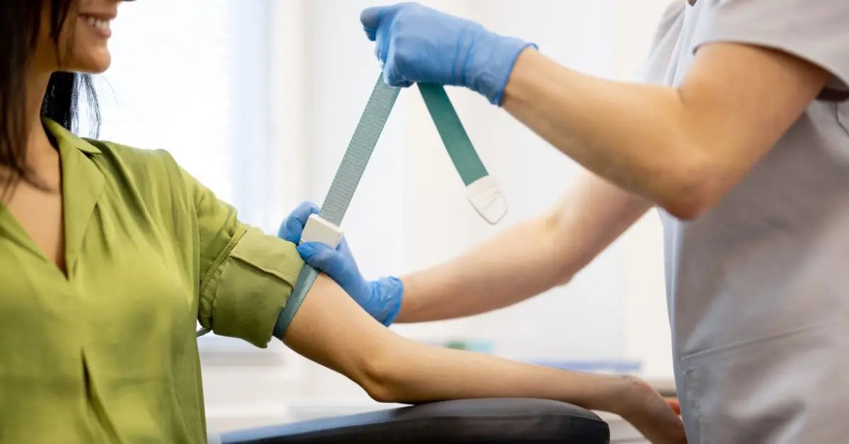 A lady is ready at flexible Timings for Home Blood Tests in Dubai