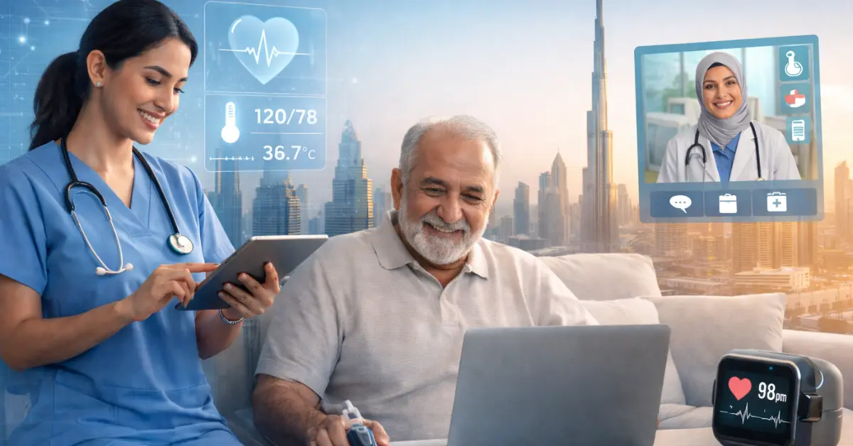 Technology in Home Care: Remote Monitoring & Telehealth in UAE