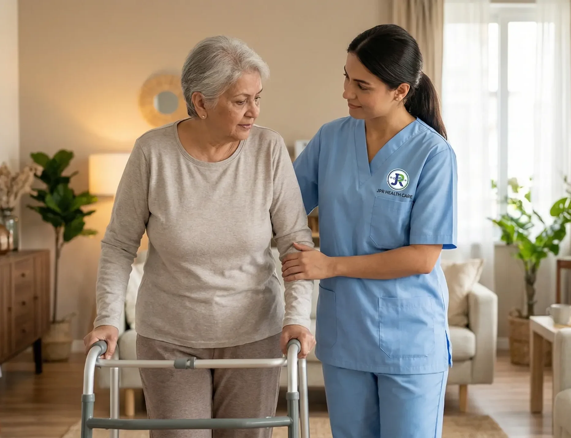 A nurse providing the best elderly care services in Sharjah