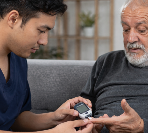 Low blood sugar significantly increases fall risk in older adults, making professional supervision an important part of daily senior diabetes care.